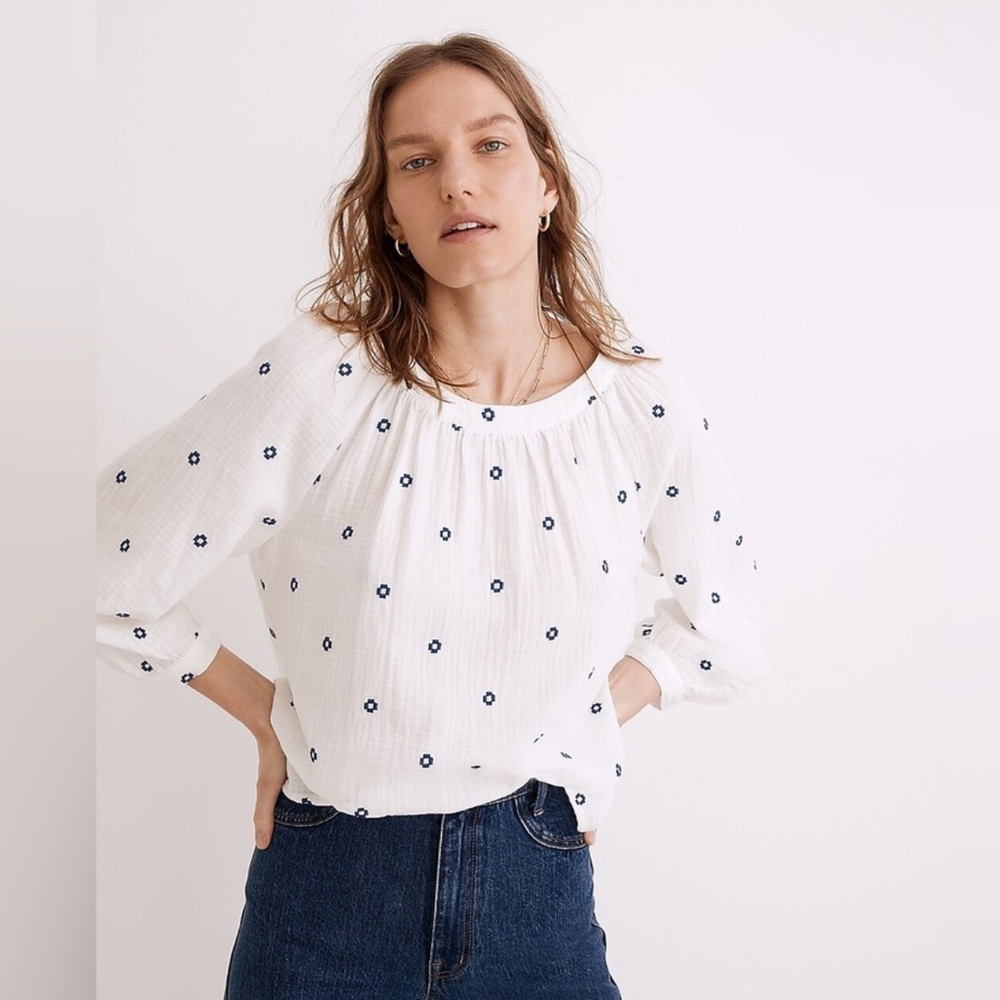 Madewell Cuffed-Sleeve Top